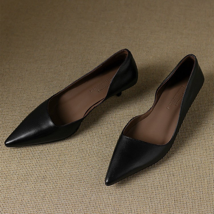 Orlisse Leather Stiletto Heels
