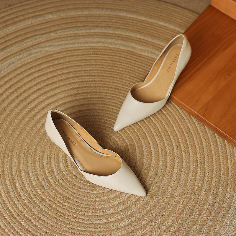 Ceyra Leather Wedge Shoes