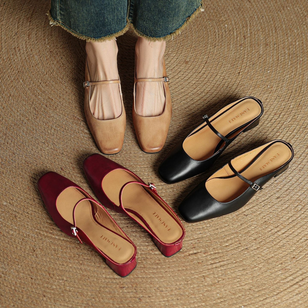 Meyra Leather Slides