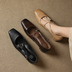 Marvane Leather Kitten Heels
