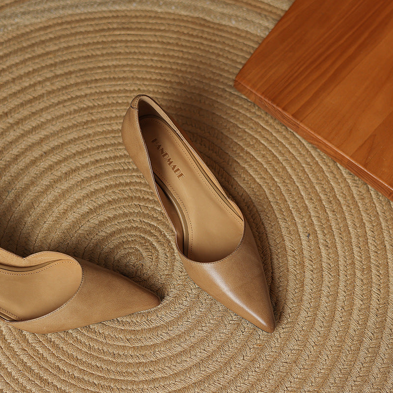 Ceyra Leather Wedge Shoes