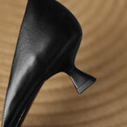 Ceyra Leather Wedge Shoes
