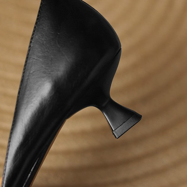 Ceyra Leather Wedge Shoes