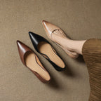 Calenne Leather Wedge Heels