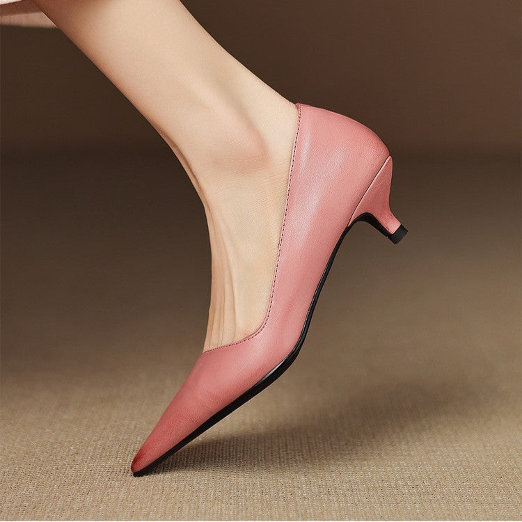 Orlisse Leather Stiletto Heels