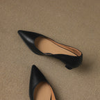 Calenne Leather Wedge Heels