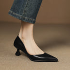 Calenne Leather Wedge Heels