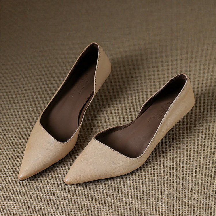 Orlisse Leather Stiletto Heels