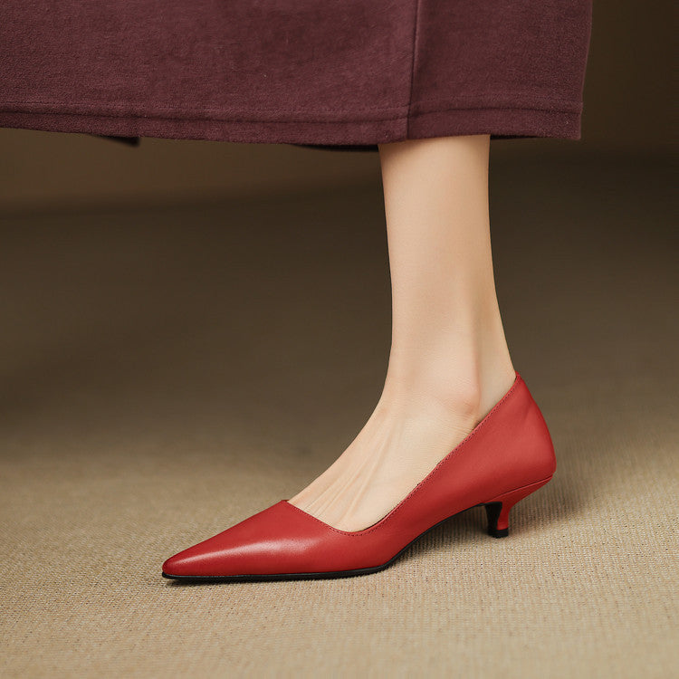 Orlisse Leather Stiletto Heels