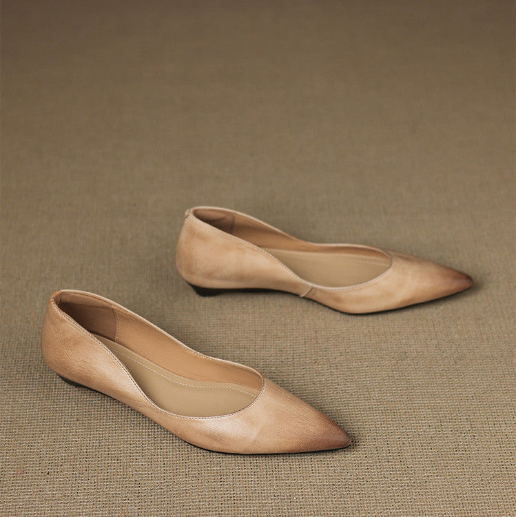 Arla Genuine Leather Ballet Flats