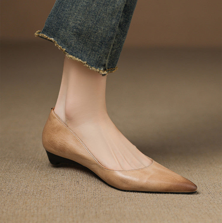 Arla Genuine Leather Ballet Flats