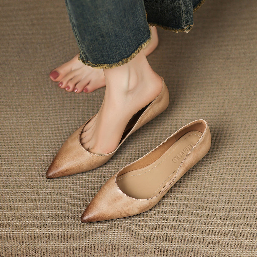 Arla Genuine Leather Ballet Flats