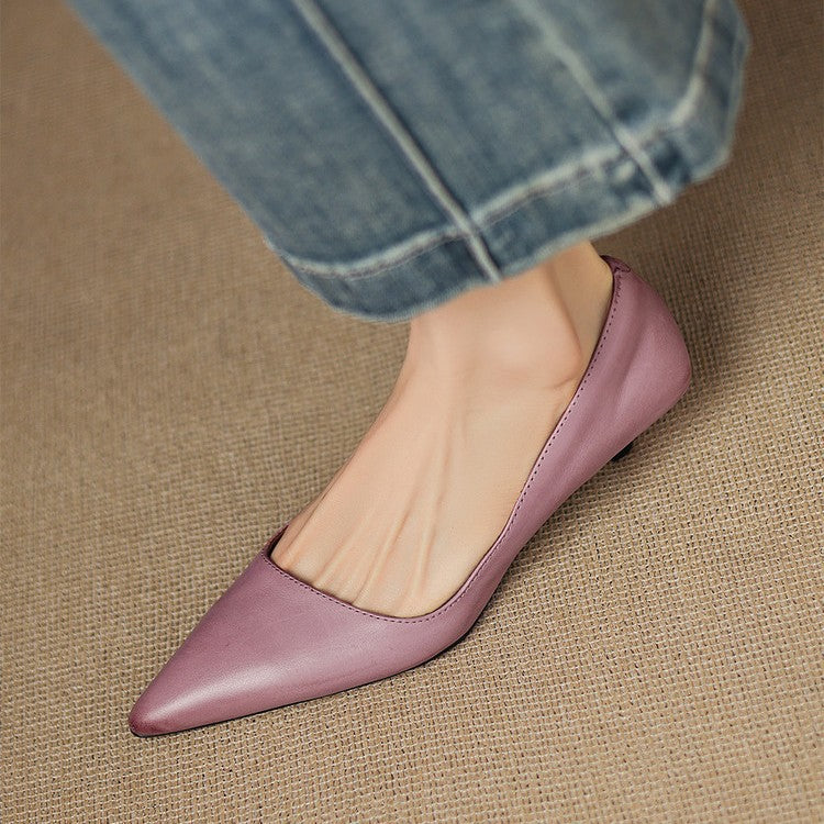 Orlisse Leather Stiletto Heels