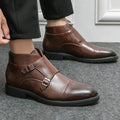 Darell | Skórzane buty z podwójną klamrą