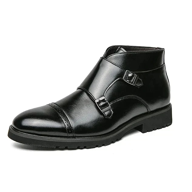 Darell | Skórzane buty z podwójną klamrą