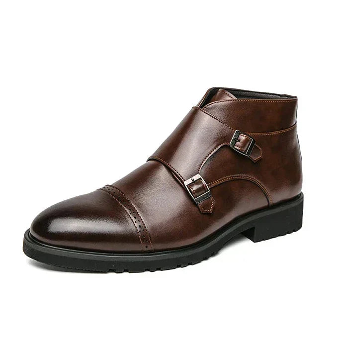 Darell | Skórzane buty z podwójną klamrą