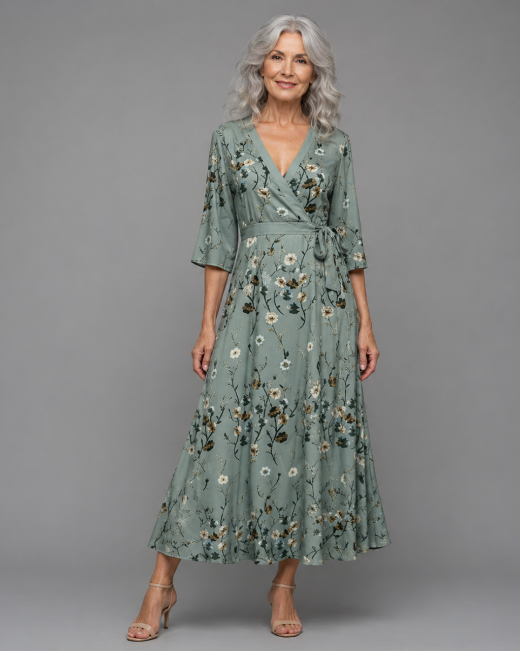 Selora | Halter Neck Bloom Flow Maxi Dress