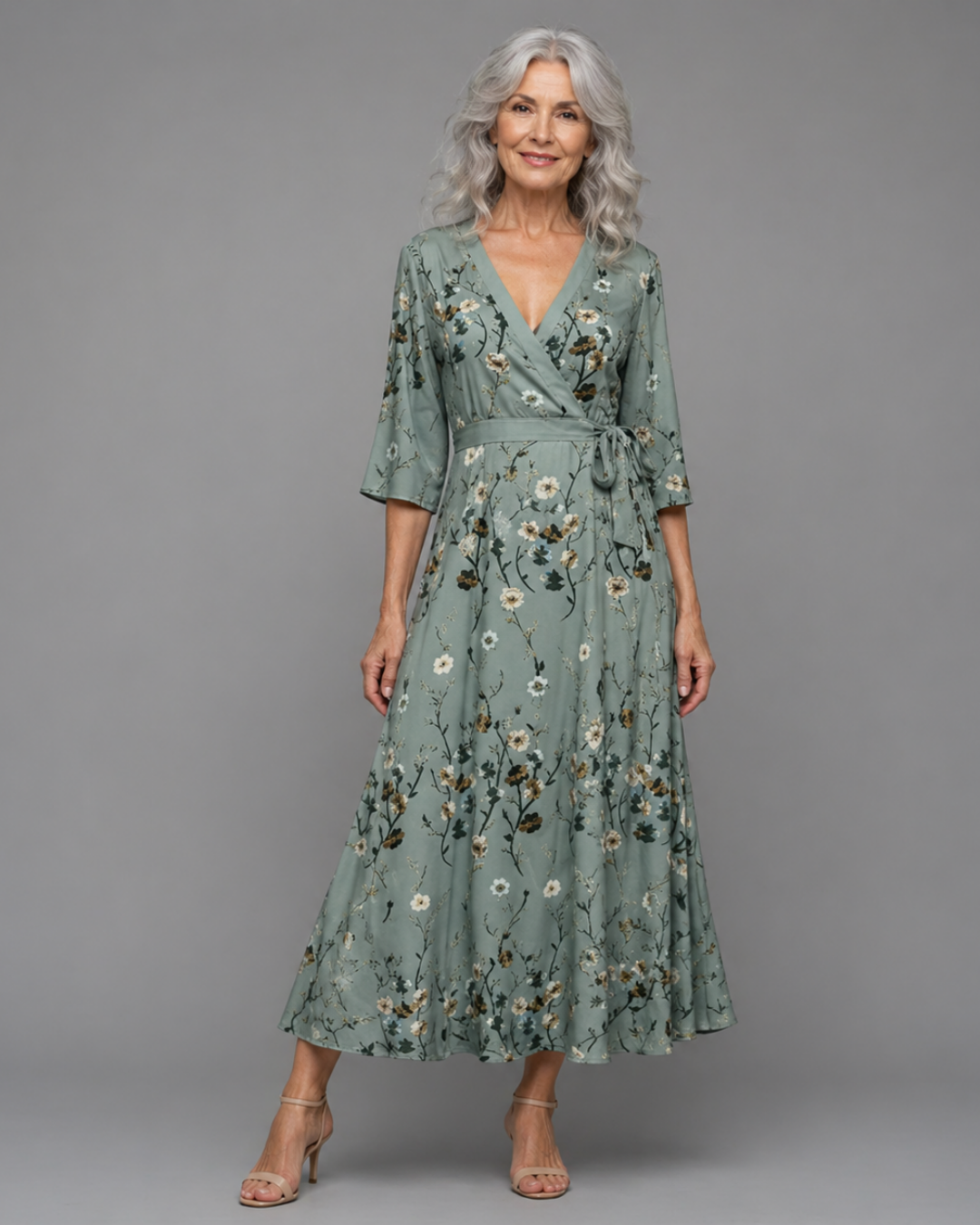 Selora | Halter Neck Bloom Flow Maxi Dress