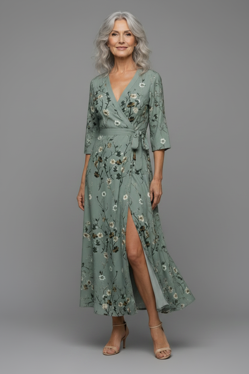 Selora | Halter Neck Bloom Flow Maxi Dress