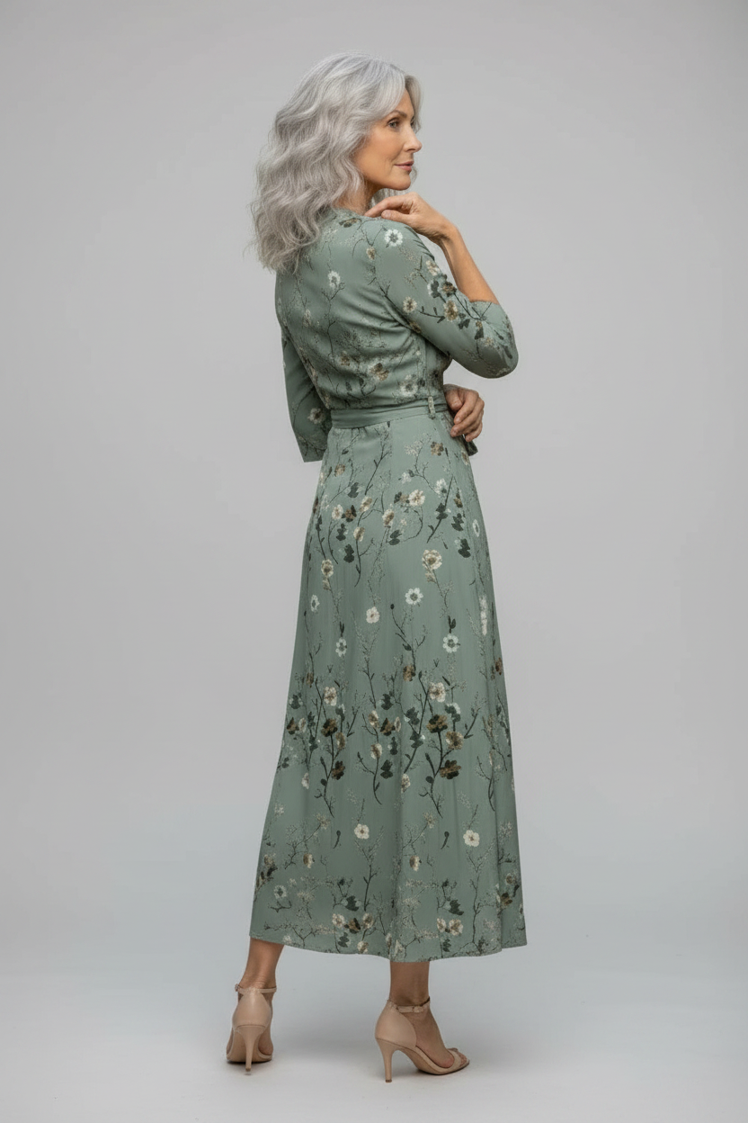 Selora | Halter Neck Bloom Flow Maxi Dress