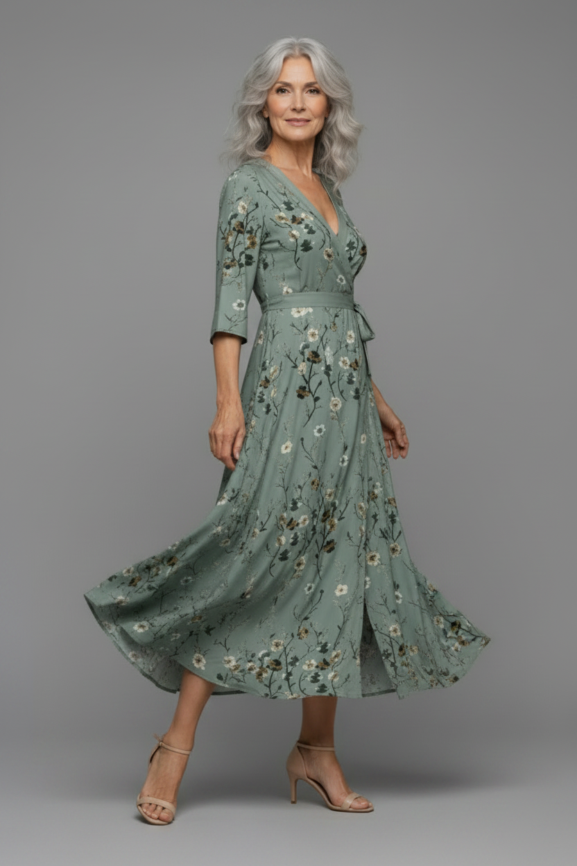 Selora | Halter Neck Bloom Flow Maxi Dress