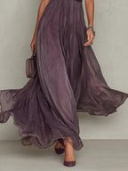 Olivia | Elegancka Maxi Sukienka Vintage z Chiffonu