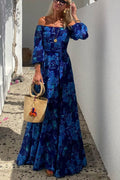 Francesca | Kwiatowa Sukienka z Długim Rękawem" can be rewritten as "Francesca | Floral Long Sleeve Dress.