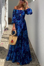 Francesca | Kwiatowa Sukienka z Długim Rękawem" can be rewritten as "Francesca | Floral Long Sleeve Dress.