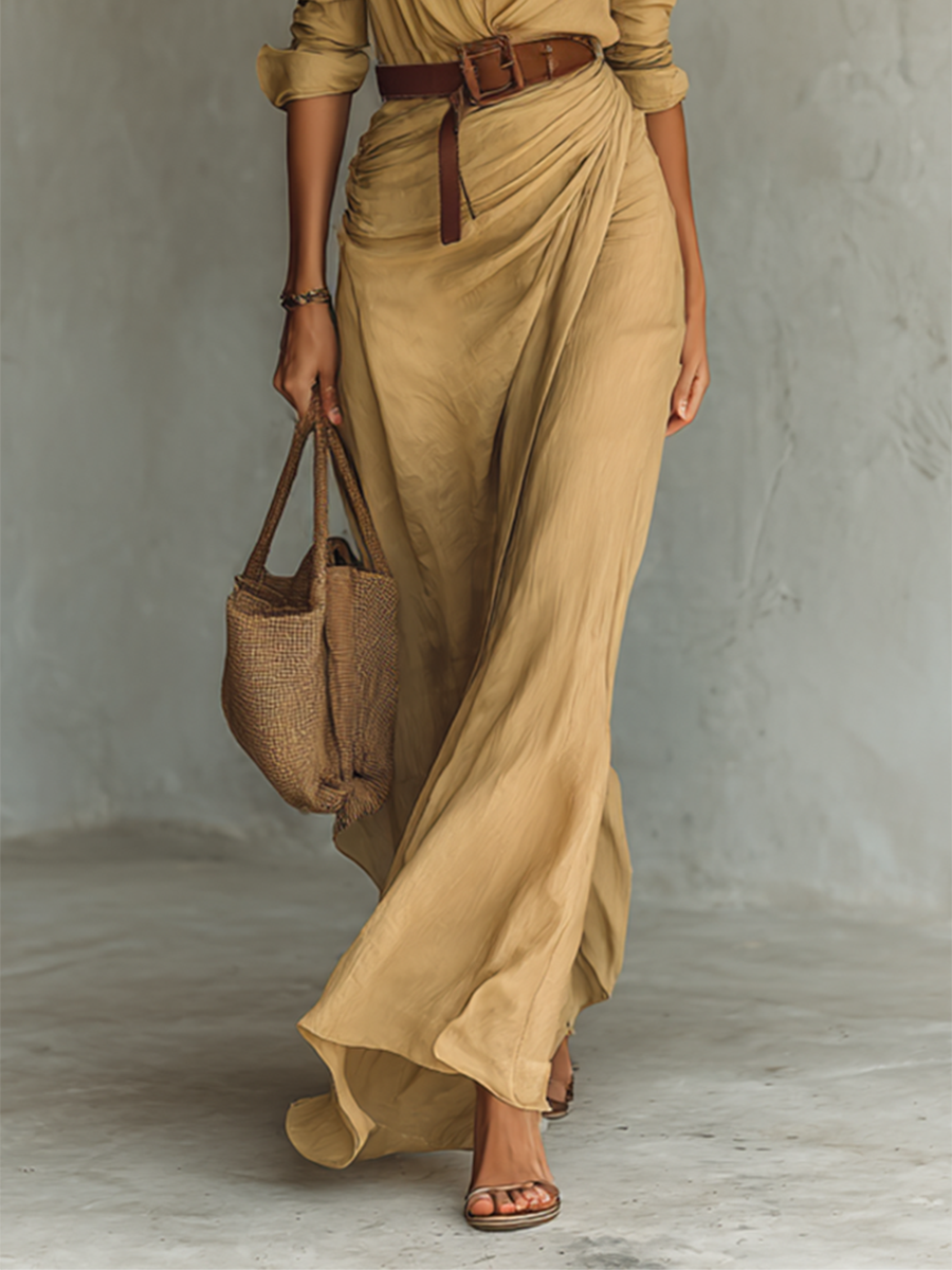Marie | Maxi Dress with Reversible Design and Long Sleeves