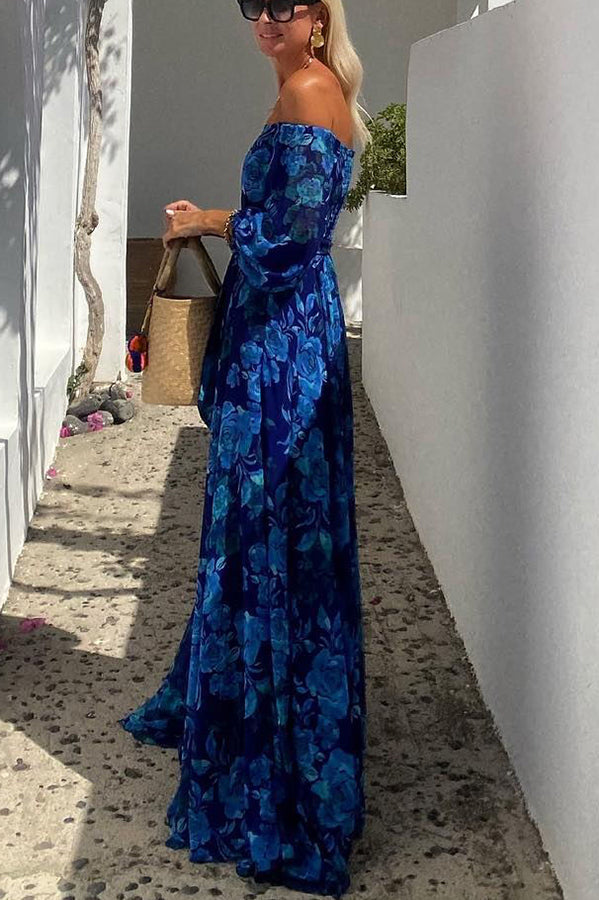 Francesca | Kwiatowa Sukienka z Długim Rękawem" can be rewritten as "Francesca | Floral Long Sleeve Dress.
