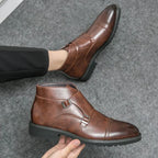Darell | Skórzane buty z podwójną klamrą