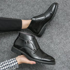 Darell | Skórzane buty z podwójną klamrą