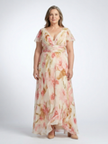 Elara | Maxi Dress with V-Neck and Short Sleeves