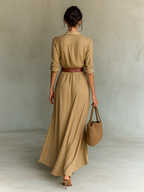 Marie | Maxi Dress with Reversible Design and Long Sleeves