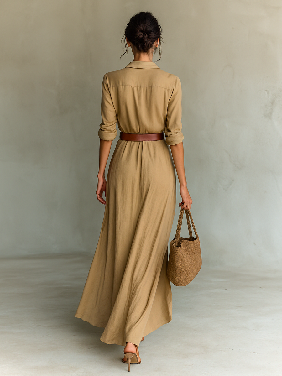 Marie | Maxi Dress with Reversible Design and Long Sleeves